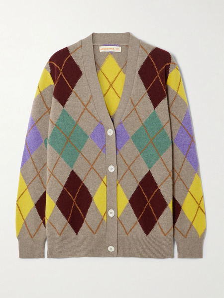  &daughter   Argyle Wool Cardigan   Multi 