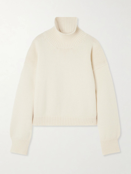  &daughter   Caragh Oversized Cropped Wool Sweater   White 