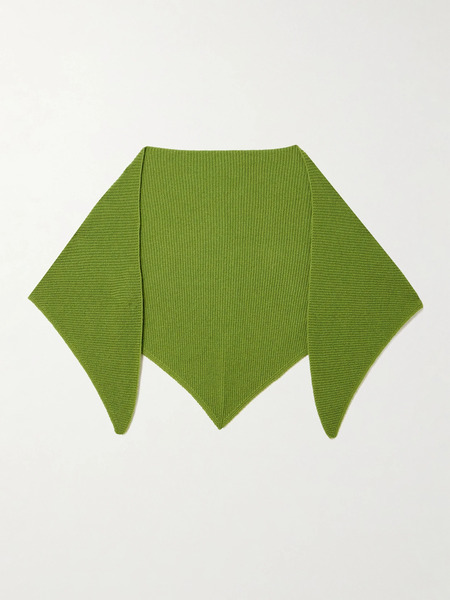  &daughter   Fionn Ribbed Cashmere Scarf   Green 
