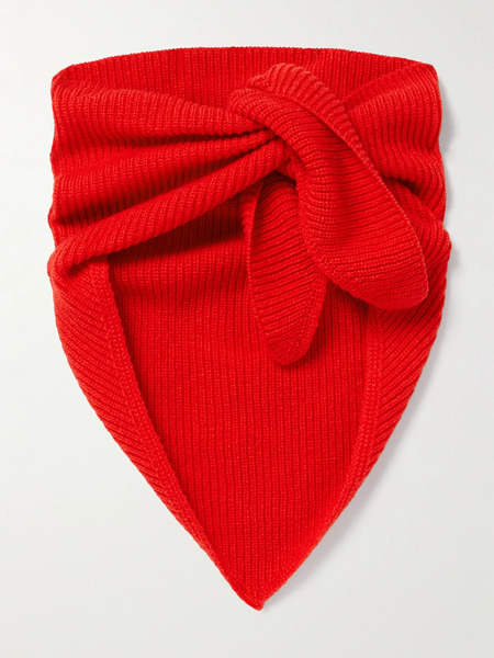  &daughter   Fionn Ribbed Cashmere Scarf   Red 
