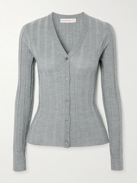 &daughter   Ribbed Wool Cardigan   Gray 