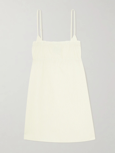  Deiji Studios   Edge Striped Organic Cotton Mini Dress   Yellow 