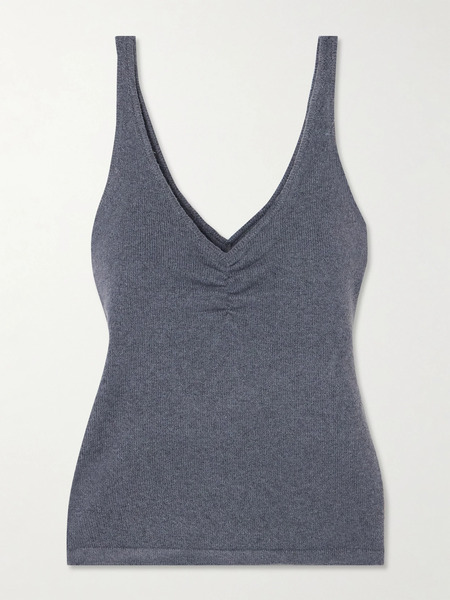  Deiji Studios   Gathered Recycled Knitted Tank   Blue 
