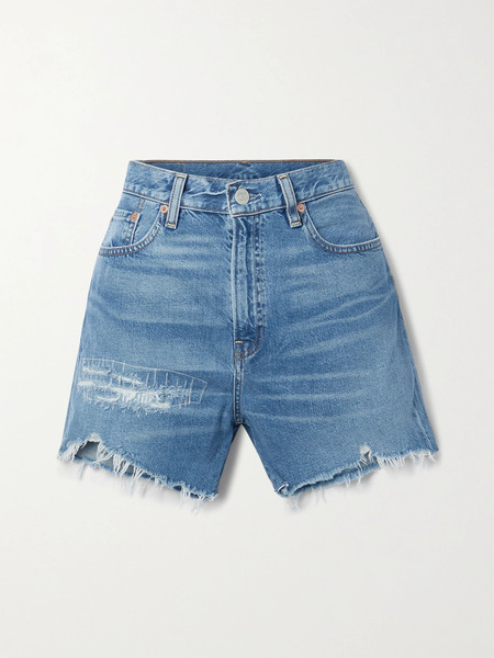  Denimist   Nic Distressed Denim Shorts   Mid Denim 