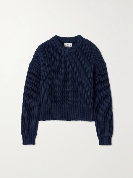  Denimist   Ribbed Cotton Sweater   Navy 
