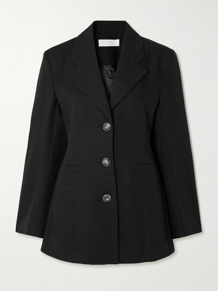  Destree   Aline Linear Cotton Faille Blazer   Black 