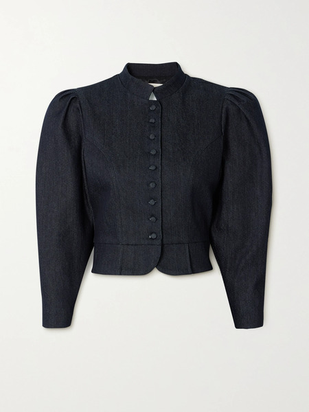  Destree   Amoako Denim Peplum Jacket   Blue 