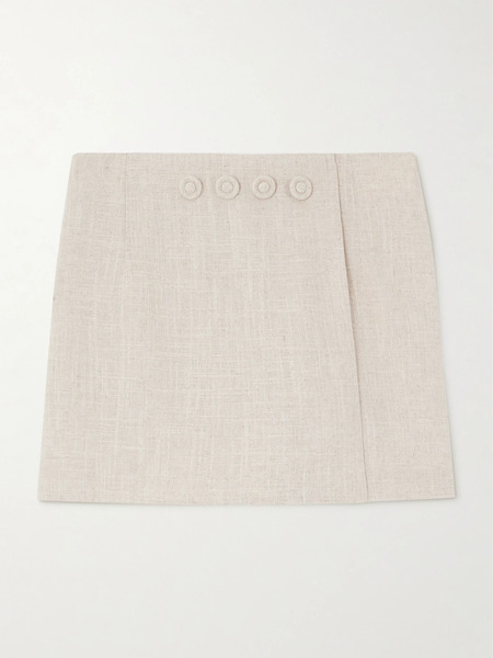  Destree   Jean Embellished Woven Mini Skort   Ecru 