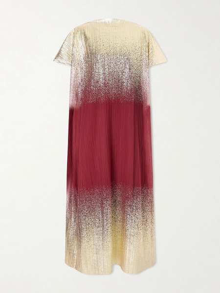  Dima Ayad   Metallic Degrade Gown   Burgundy 