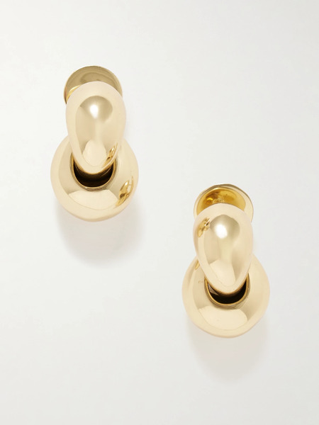  Dinosaur Designs   Double Linked Chifferi Gold Plated Earrings   One Size 