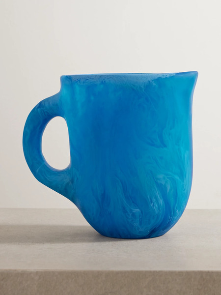  Dinosaur Designs   Rock Large 23cm Swirled Resin Jug   Cobalt Blue 