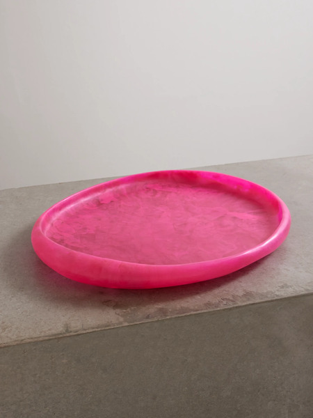  Dinosaur Designs   Rock Resin Tray   Bright Pink 