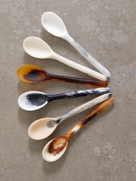 Dinosaur Designs   Stone Set Of Six Resin Spoons   Multi 
