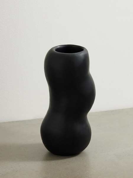  Dinosaur Designs   Valley Medium Resin Vase   Black 