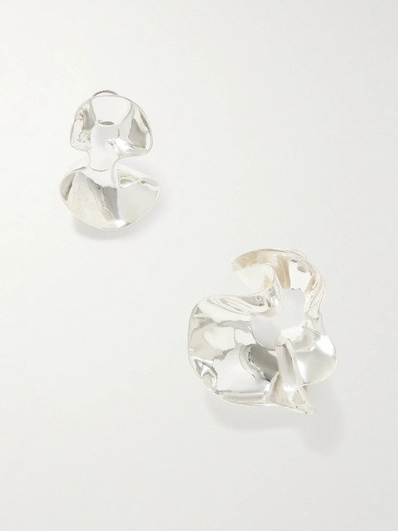  Dinosaur Designs   Wave Silver Plated Earrings   One Size 