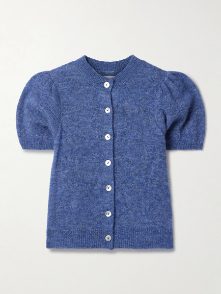  Dôen   Anisa Alpaca Blend Cardigan   Blue 