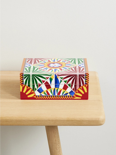  Dolce & Gabbana   Caretto Printed Plexiglass Box   Red 