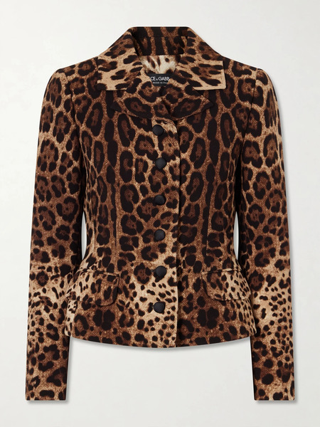  Dolce & Gabbana   Leopard Print Wool Blazer   Leopard Print 