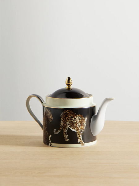  Dolce & Gabbana   Printed Porcelain Tea Pot   Leopard Print 