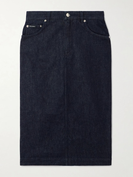  Dolce & Gabbana   Stretch Denim Skirt   Navy 