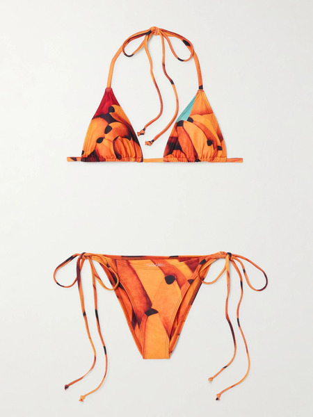  Donde Esteban   Bananas Printed Bikini   Orange 