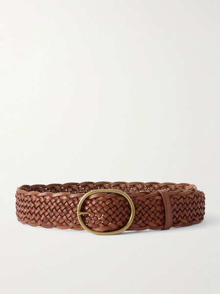  Dragon Diffusion   Woven Leather Belt   Tan 