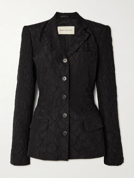  Dries Van Noten   Billy Jacquard Blazer   Black 