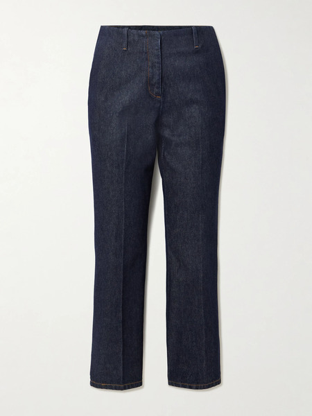  Dries Van Noten   Cropped High Rise Flared Jeans   Blue 