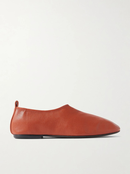  Dries Van Noten   Leather Flats   Brick 