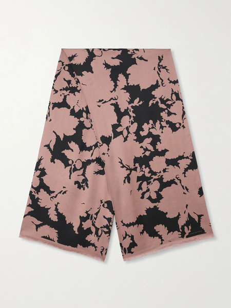  Dries Van Noten   Printed Twill Scarf   Pink 
