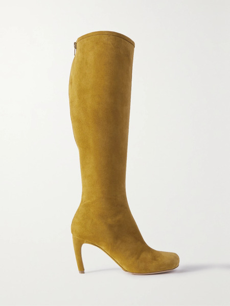 Dries Van Noten   Suede Knee Boots   Mustard 