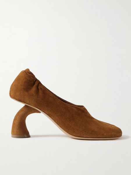  Dries Van Noten   Suede Pumps   Tan 