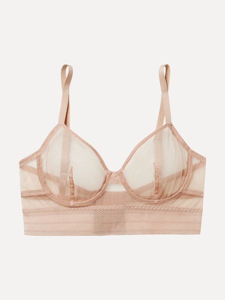  Else   Bare Stretch Tulle Underwired Bra   Beige 