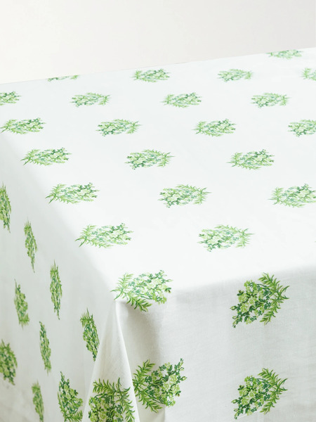  Emilia Wickstead   Printed Linen Tablecloth   Green 