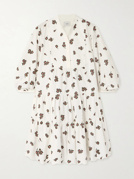  Erdem   Embroidered Cotton Blend Mini Dress   White 