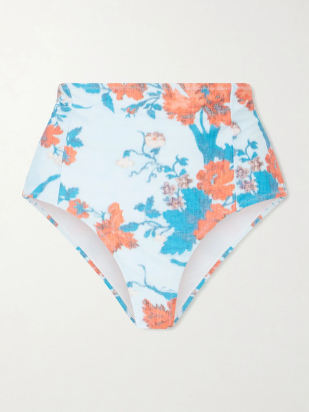 Erdem   Floral Print Bikini Bottom   Blue 