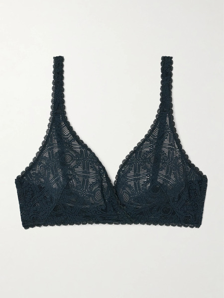  Eres   Fuseau Stretch Lace Soft Cup Triangle Bra   Blue 