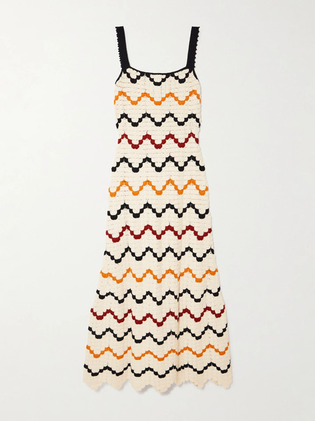  Escvdo   Marea Crocheted Cotton Maxi Dress   Ivory 