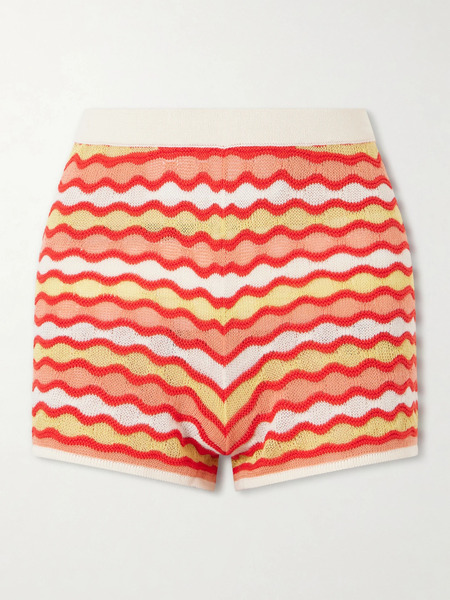  Escvdo   Mullu Crocheted Cotton Shorts   Orange 