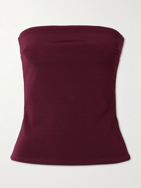  Esse Studios   Illi Strapless Stretch Knit Top   Burgundy 