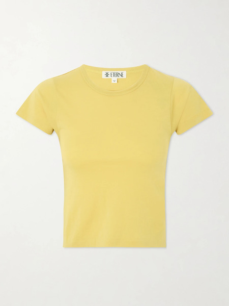  éterne   Cotton And Modal Blend T Shirt   Yellow 