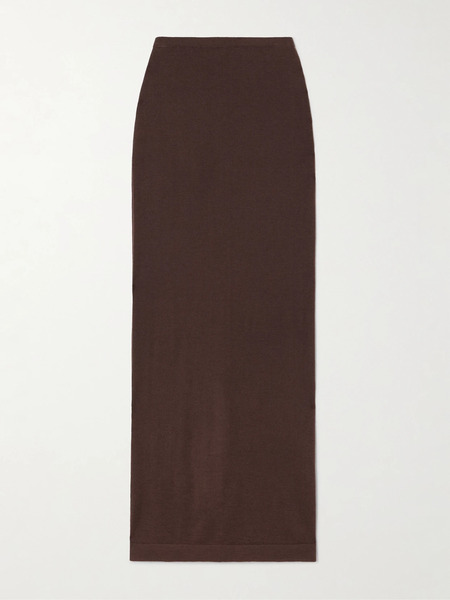  éterne   Emma Cashmere Maxi Skirt   Brown 