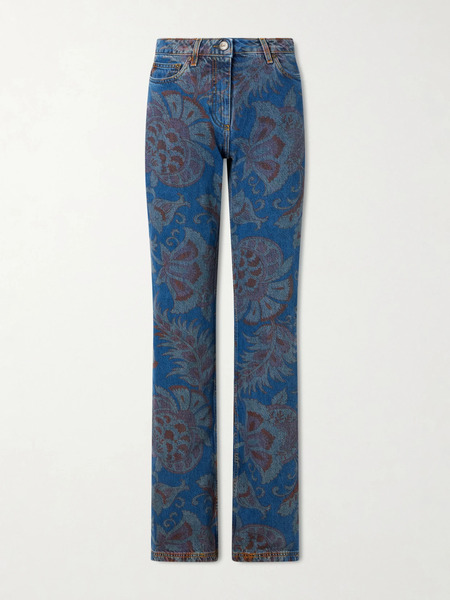  Etro   Paisley Print Flared Jeans   Dark Denim 