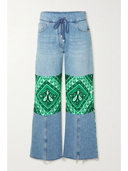  Etro   Patchwork Flared Jeans   Green 