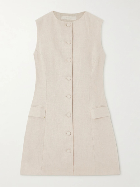  Faithfull   Jane Linen Mini Dress   Ecru 