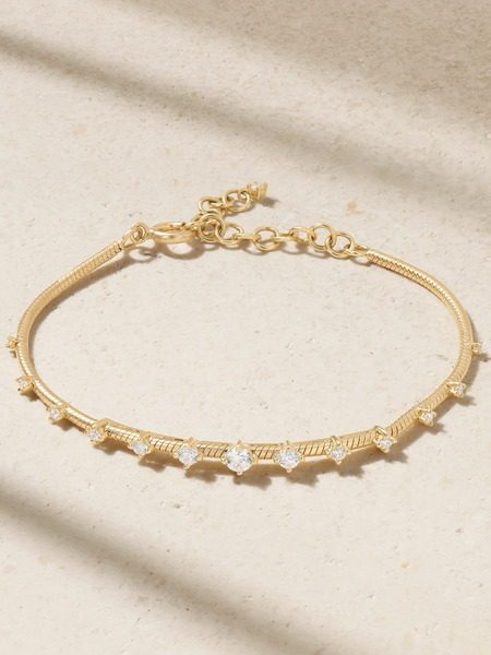  Fernando Jorge   Parallel 18 Karat Gold Diamond Bracelet   One Size 