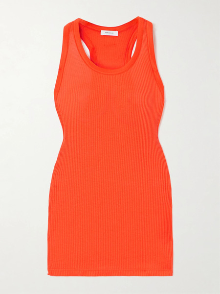  Ferragamo   Ribbed Jersey Tank   Orange 