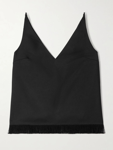  Fforme   Emory Fringed Satin Tank   Black 