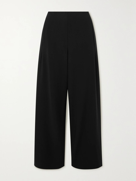 Fforme   Larissa Wool Blend Twill Straight Leg Pants   Black 
