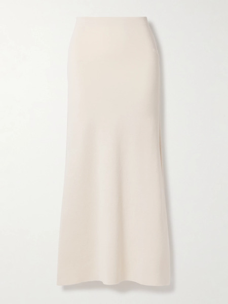  Fforme   Robyn Wool Blend Maxi Skirt   Beige 
